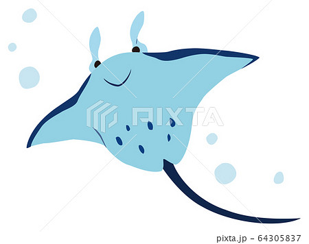 simple manta ray illustration - Stock Illustration [64305837] - PIXTA