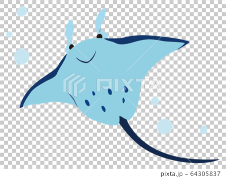 シンプルなマンタのイラスト 64305837