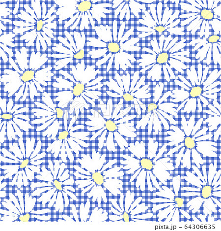 マーガレット花柄のイラスト素材