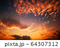 colorful dramatic sky with cloud at sunset 64307312