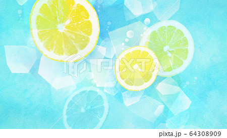 Background-lemon-soda - Stock Illustration [64308909] - PIXTA