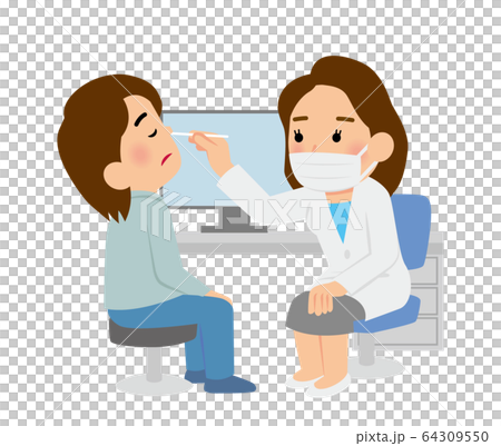 職業シリーズ 医者と患者のイラスト素材