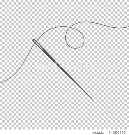 Needle and thread silhouette icon vector graphic 64309562