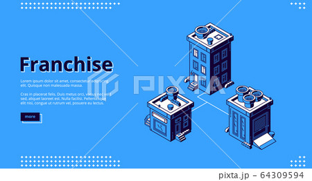 Landing page of franchise business model Landing page of franchise business model 64309594