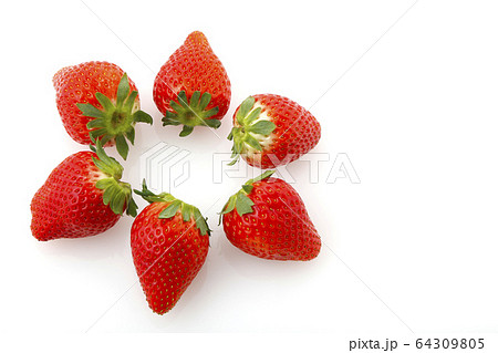 苺6個俯瞰右あき 苺6個俯瞰右あき 64309805