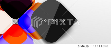 Abstract background - geometric cut paper design flower or square shape composition. Vector Illustration For Wallpaper, Banner, Background, Card, Book Illustration, landing page Abstract background - geometric cut paper design flower or square shape composition. Vector Illustration For Wallpaper, Banner, Background, Card, Book Illustration, landing page 64311808