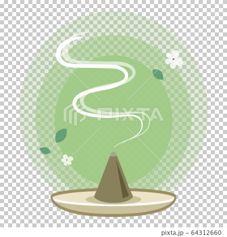 お香とお香立て(三角香・三角型)のイラスト お香とお香立て(三角香・三角型)のイラスト 64312660