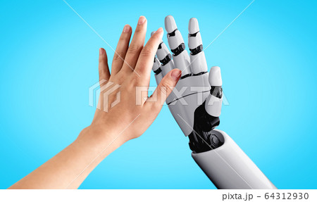 Future artificial intelligence robot and cyborg. Future artificial intelligence robot and cyborg. 64312930