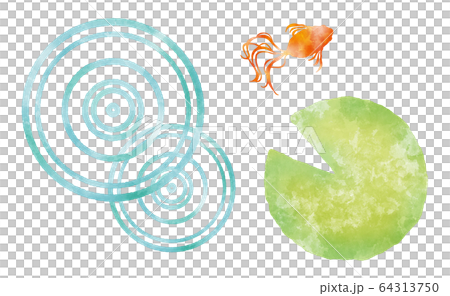 Goldfish water ripple water plant water lily leaf Goldfish water ripple water plant water lily leaf 64313750