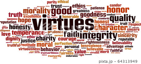 Virtues word cloud Virtues word cloud 64313949