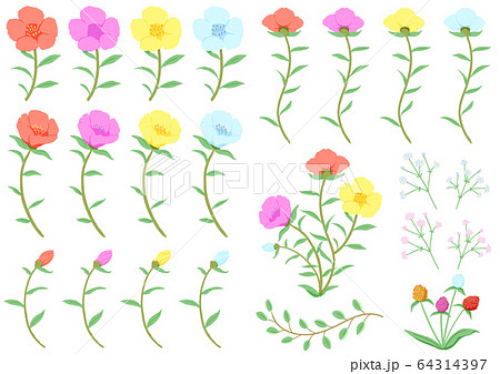 花セットのイラスト素材