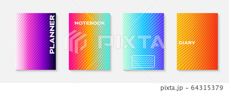 Minimal vector abstract cover notebook design. 64315379