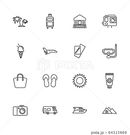 Tourism - Flat Vector Icons 64315669