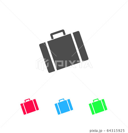 Suitcase icon flat. 64315925