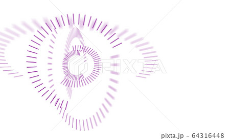 CGライン　回転する放射状に広がった線 64316448