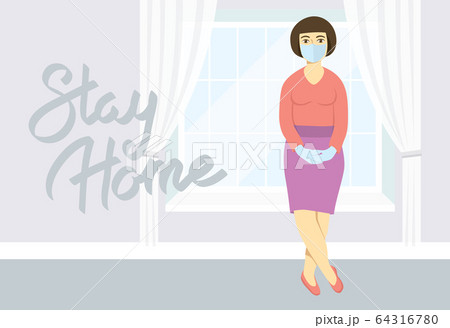 Woman with mask on her face Woman with mask on her face 64316780