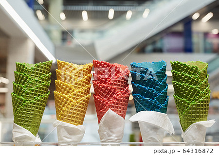 Ice Cream Cones in Mall 64316872