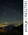 本栖湖に昇る夏の天の川と夏の星座と木星と土星と火星。そのー2 64317591