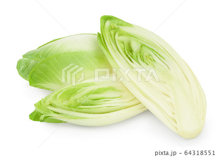 Chicory salad isolated on white background with clipping path and full depth of field. Chicory salad isolated on white background with clipping path and full depth of field. 64318551
