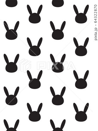 Vector seamless pattern of rabbit silhouette 64322870