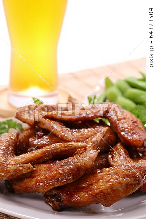 手羽先 えだまめ ビール 手羽先 えだまめ ビール 64323504