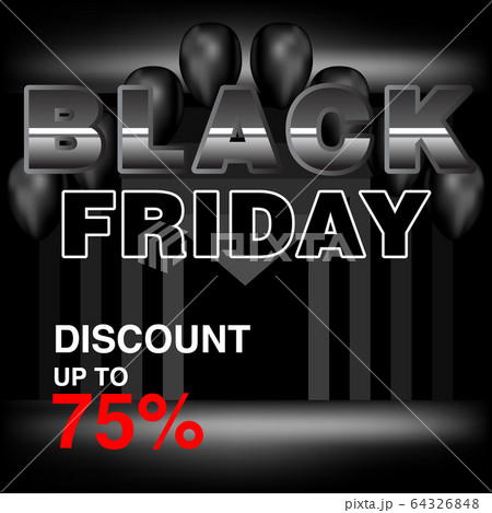 black friday sale template, with helium balloon 64326848
