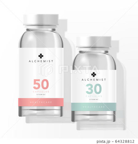 Vector Healthcare Beauty Supplement Medical Glass Jar 64328812