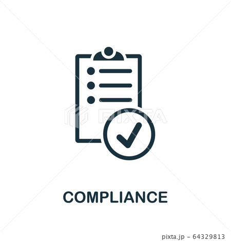 Compliance icon. Simple element from regulation collection. Filled Compliance icon for templates, infographics and more 64329813