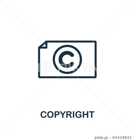 Copyright icon. Simple element from intellectual property collection. Filled Copyright icon for templates, infographics and more 64329832