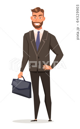 Businessman in suit flat vector illustration Businessman in suit flat vector illustration 64329903