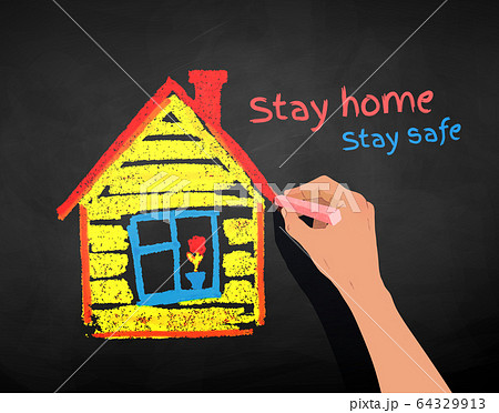 Stay Home concept vector illustration Stay Home concept vector illustration 64329913