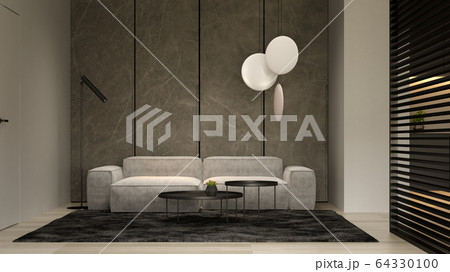 Minimalist Interior of modern living room 3D rendering Minimalist Interior of modern living room 3D rendering 64330100