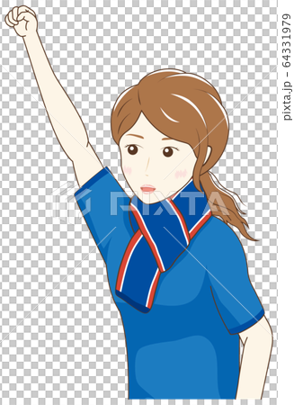応援する女性 64331979