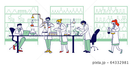 Chemistry Scientists, Professional People Chemists or Doctors Research Medical Experiment in Scientific Laboratory 64332981