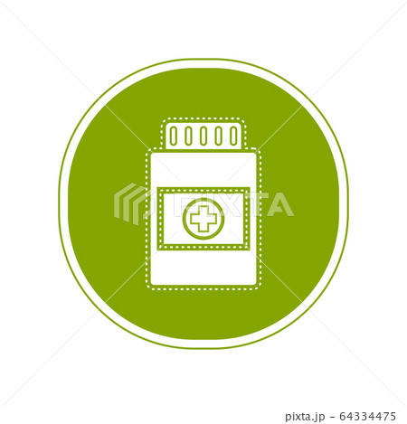 Sticker of a pill bottle icon Sticker of a pill bottle icon 64334475