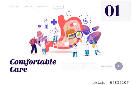 Gastroenterology Landing Page Template のイラスト素材