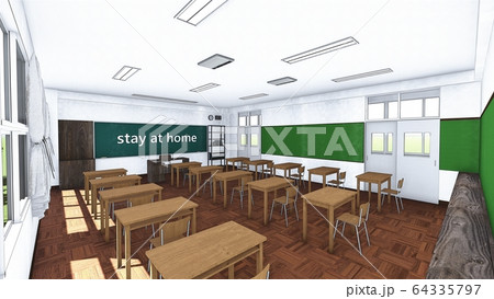 小学校 教室 自宅学習 stay at homeイラスト52 小学校 教室 自宅学習 stay at homeイラスト52 64335797