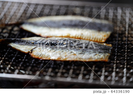 イワシ(ミリン)干物の炭火焼きBBQ・bbq・炭火焼・網焼・備長炭・七輪