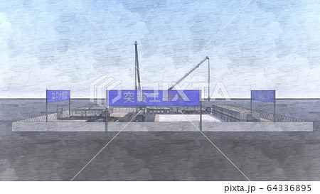 突貫工事　コロナ病院　医療崩壊　1期工事 イラスト45 64336895