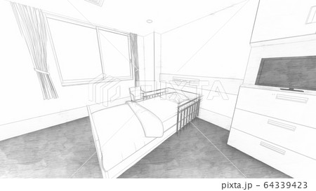 病室 個室2 イラスト13のイラスト素材