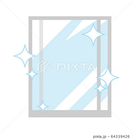 ピカピカの窓ガラスのイラスト素材 64339426 Pixta