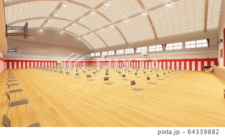 体育館 入学式 学校 椅子少ない コロナウイルス イラスト65 体育館 入学式 学校 椅子少ない コロナウイルス イラスト65 64339882