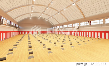 体育館 入学式 学校 椅子少ない コロナウイルス イラスト64 体育館 入学式 学校 椅子少ない コロナウイルス イラスト64 64339883