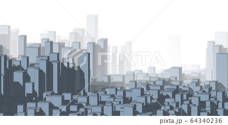 Panorama cityscape Sketch. Architecture sketch - Panorama cityscape Sketch. Architecture sketch - 64340236