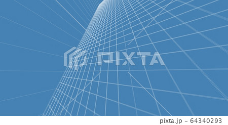 3D illustration architecture building perspective 64340293