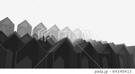 3D illustration architecture building perspective 3D illustration architecture building perspective 64340413