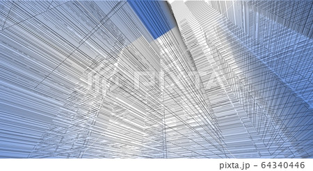 3D illustration architecture building perspective 3D illustration architecture building perspective 64340446
