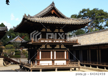 唐招提寺、奈良市五条町、鑑真和尚の建立寺院、鼓楼 64342459