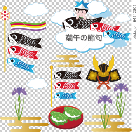 Boy's Day Koinobori Koinobori Illustration Material Set 64342805
