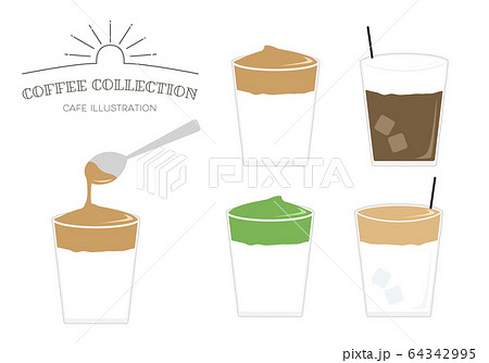 コールドドリンク イラスト セット コールドドリンク イラスト セット 64342995